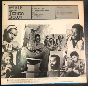 Zenzile featuring Marion Brown - piece of ground - back